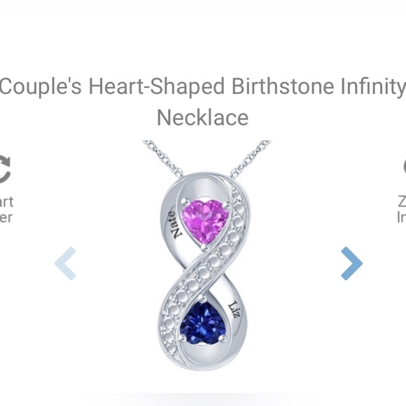 Infinity couples birthstone necklace - Picture 7 of 9